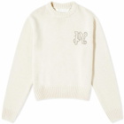 Palm Angels Women's Monogram Stud Sweater in White