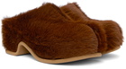 Dries Van Noten Tan Calf-Hair Clogs