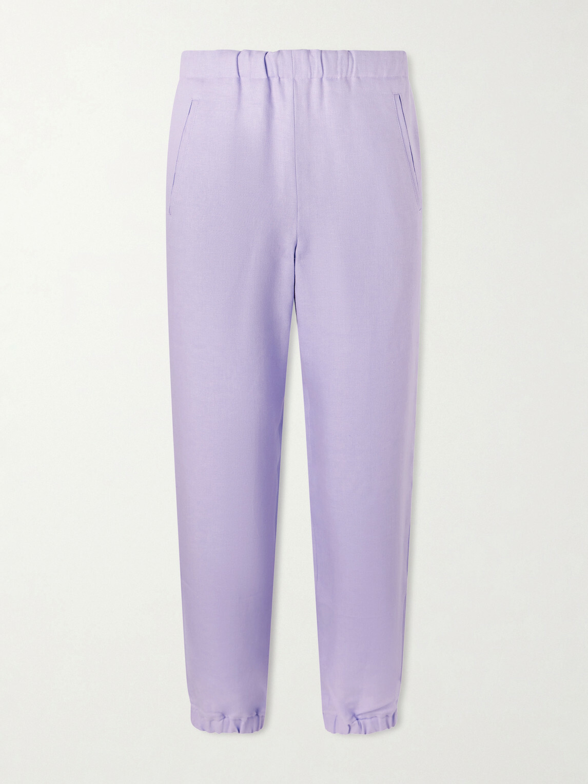 God's True Cashmere - Linen Drawstring Sweatpants - Purple