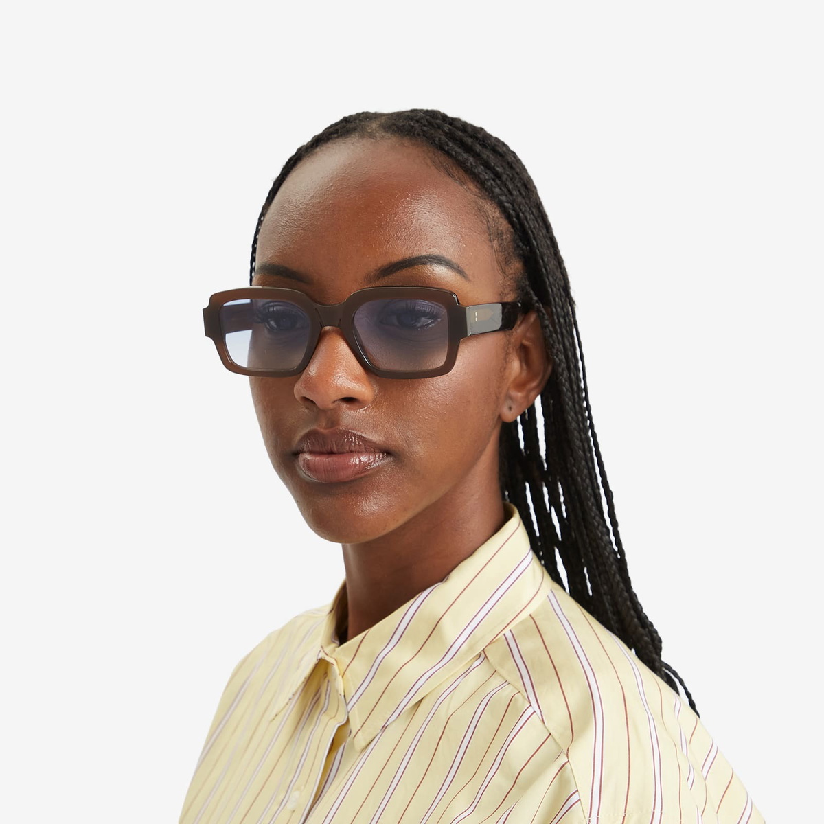 Monokel Apollo Sunglasses in Chocolate/Blue 