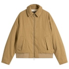 Merely Made Men's Wool Stripe Bomber Jacket in Brown