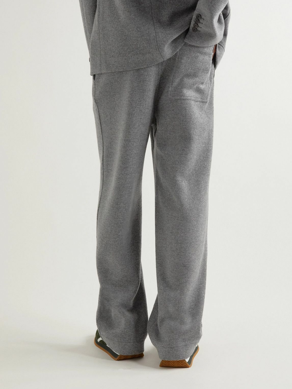Loewe - Straight-Leg Wool-Blend Drawstring Trousers - Gray Loewe