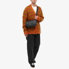 Marni Men's Striped Mohair Cardigan in Lobster