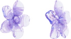 LEVENS JEWELS Purple Hibiscus Earrings