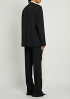Armarium Rania Scarf-effect Wool and Silk-blend Jacket Black
