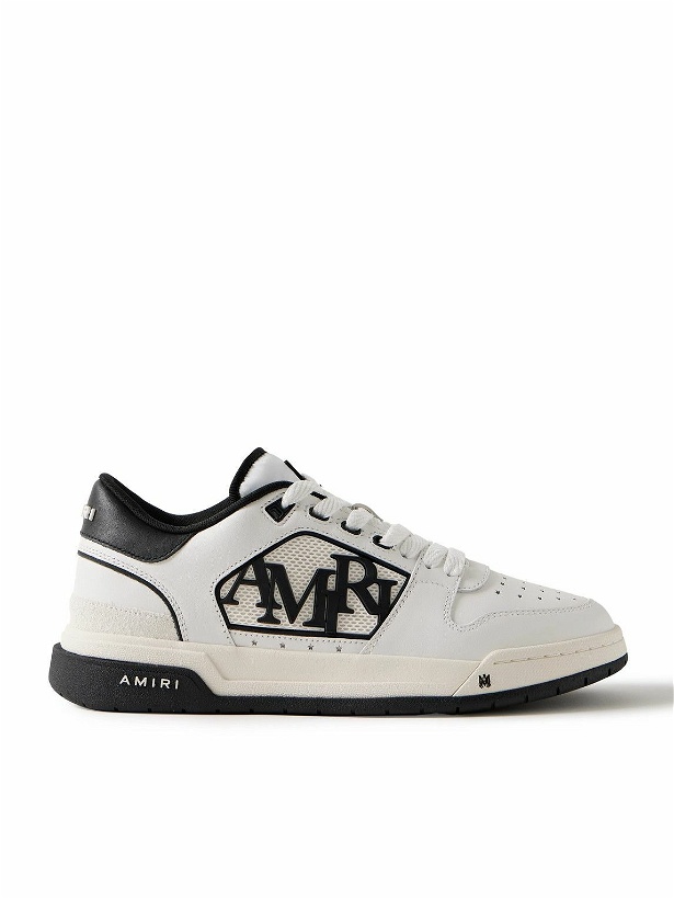 Photo: AMIRI - Classic Low Logo-Appliquéd Suede and Rubber-Trimmed Leather Sneakers - White