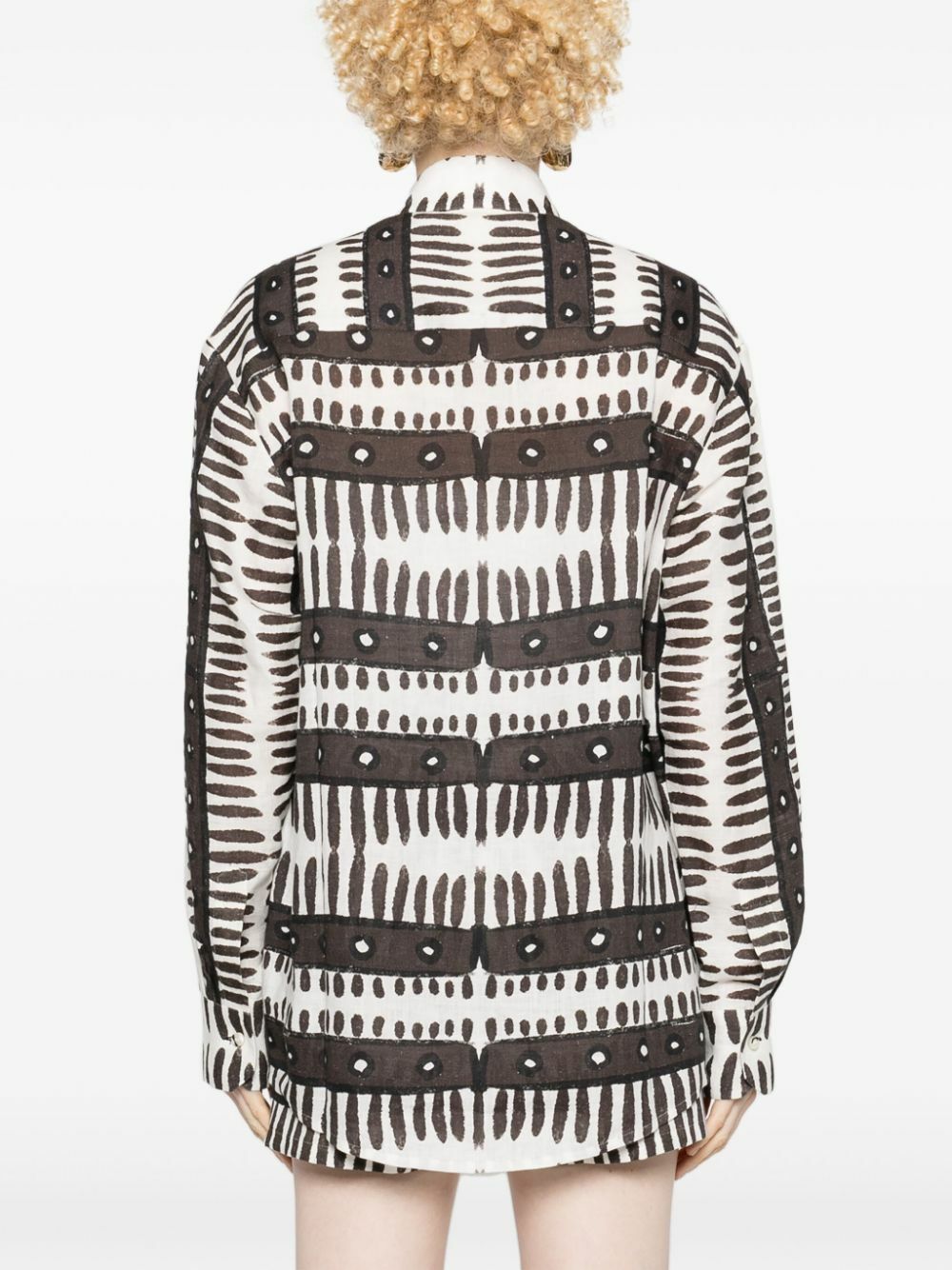 Maison La Plage Brown Kenya Linen Shirt