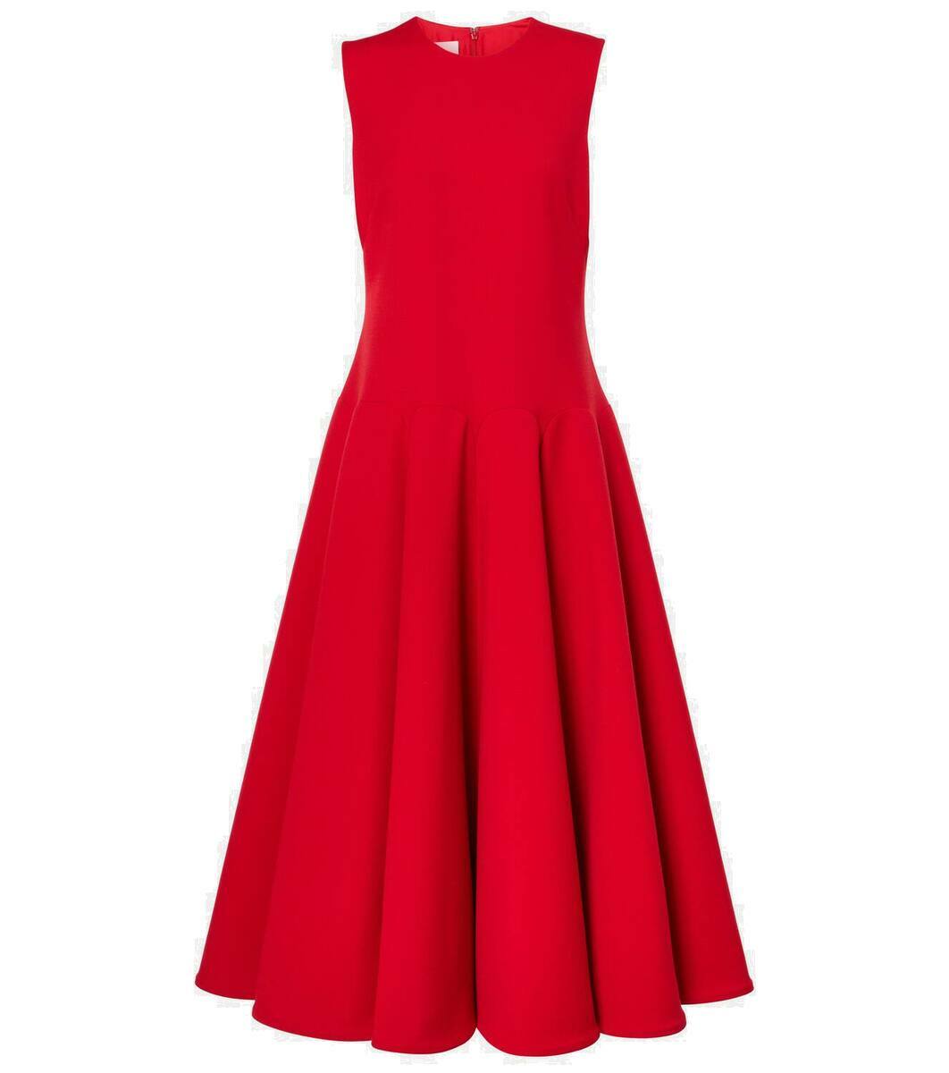 Valentino Crepe Couture virgin wool midi dress Valentino