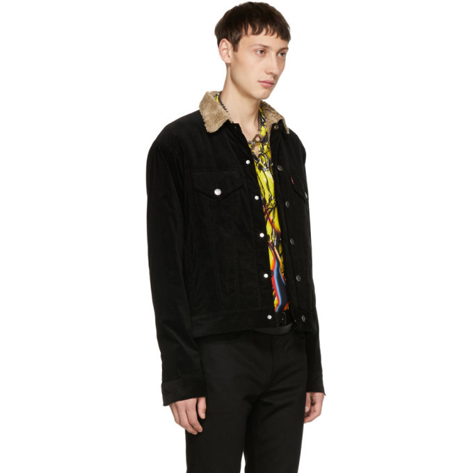 Christian Dada Black Narrow Wale Rotatory Jacket