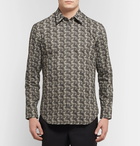 Maison Margiela - Slim-Fit Printed Cotton-Poplin Shirt - Men - Black