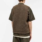 Café Mountain Men's Reversible Mountain Fleece Vest in Earth/Moss