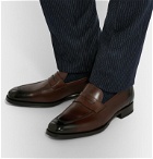 TOM FORD - Wessex Leather Penny Loafers - Brown