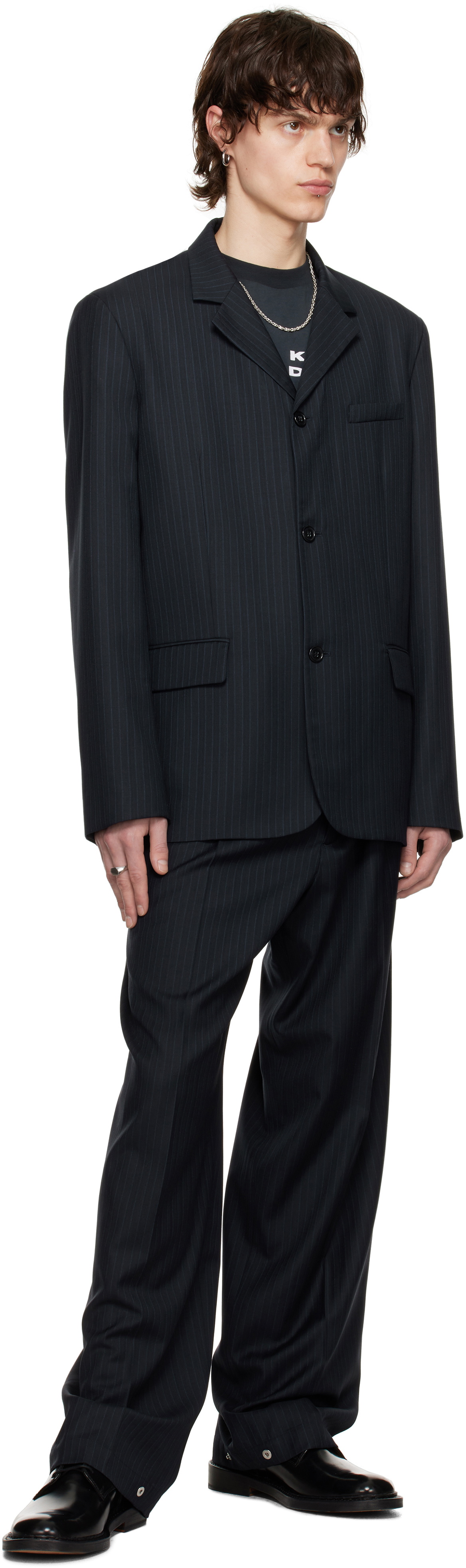 Still Kelly Navy Tailored Trousers