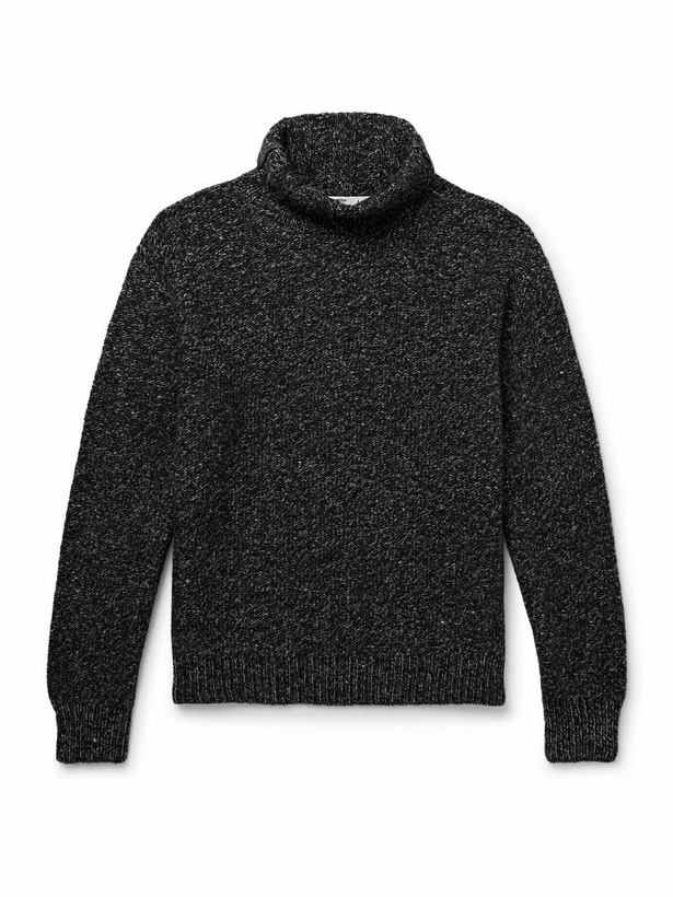 Photo: Inis Meáin - Organic Cashmere Rollneck Sweater - Black