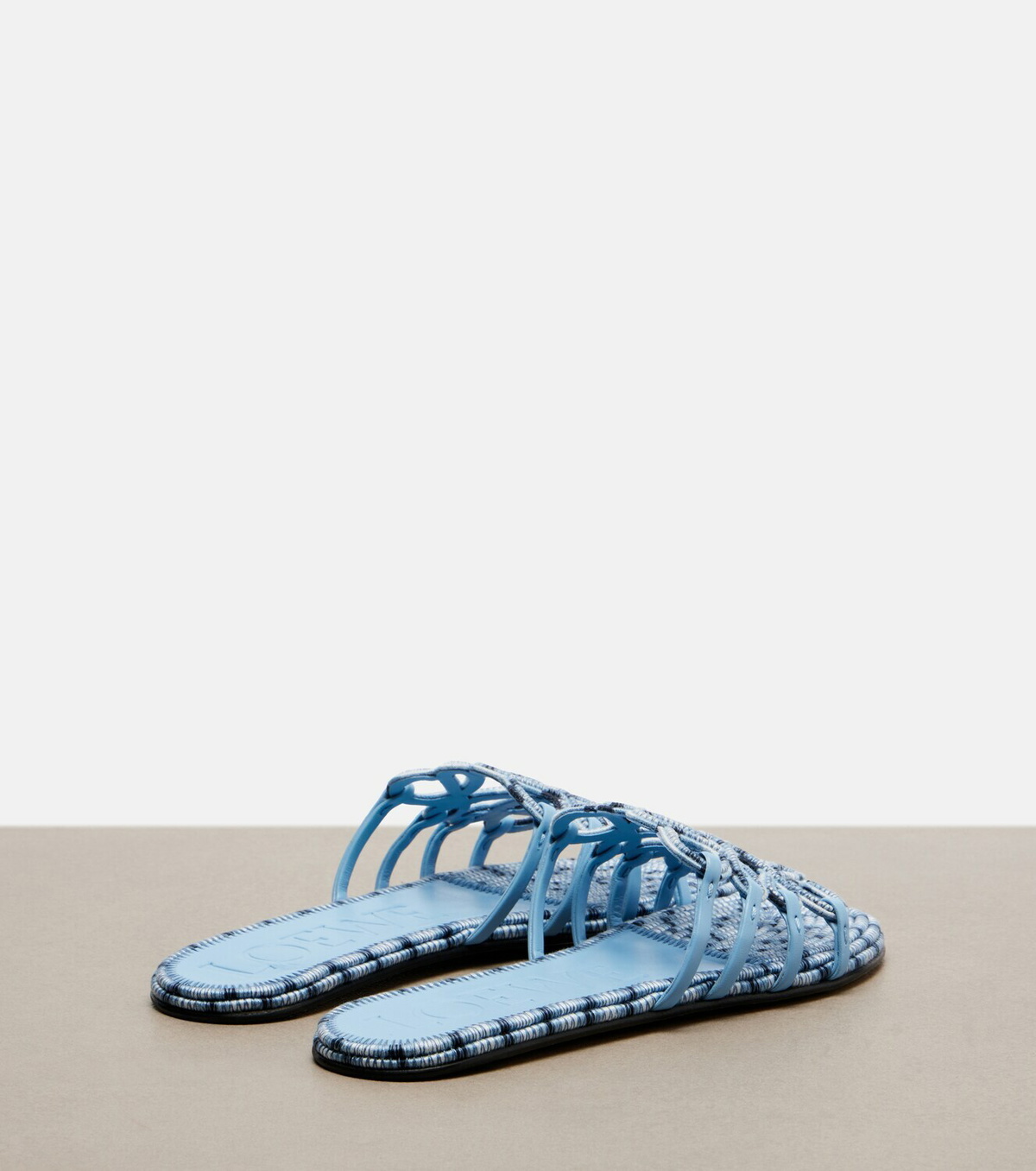Loewe Paula's Ibiza Petal Anagram canvas slides