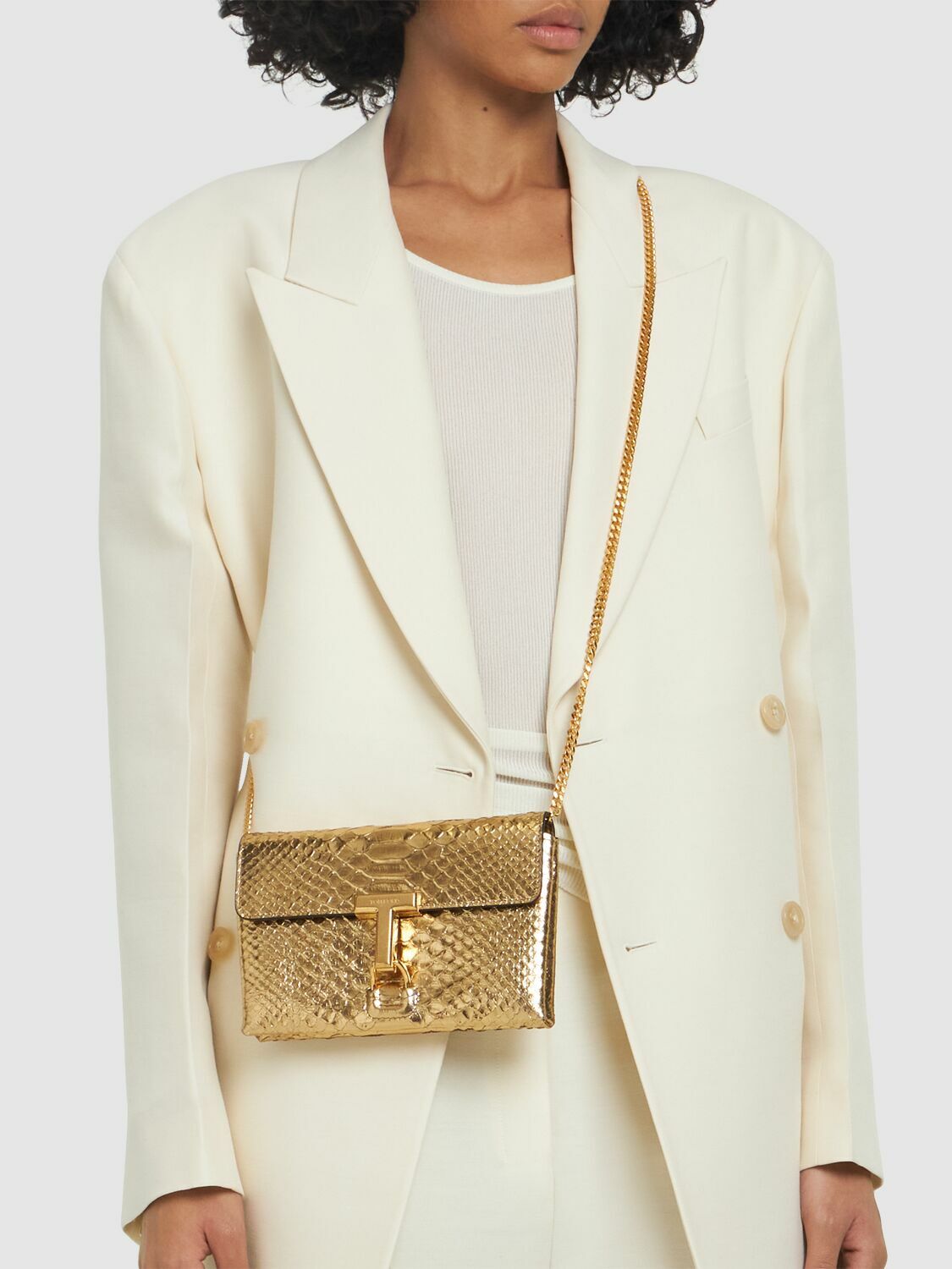 TOM FORD - Mini Monarch Snake Embossed Leather Bag TOM FORD