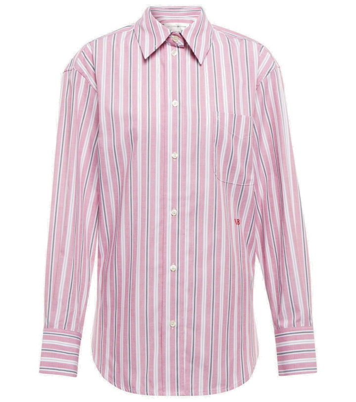 Photo: Victoria Beckham - Oversized striped cotton poplin shirt