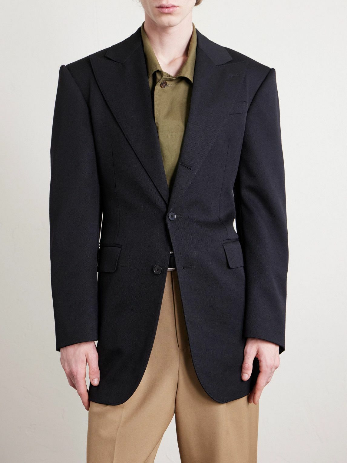 CELINE - Colonne Wool-Twill Blazer - Black