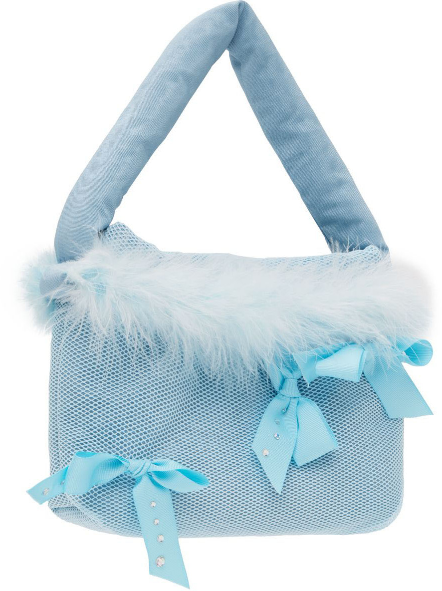 ORIENS Blue Neptune Puff Top Handle Bag