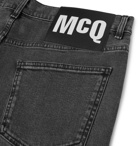 McQ Alexander McQueen - Strummer Slim-Fit Panelled Stretch-Denim Jeans - Men - Gray