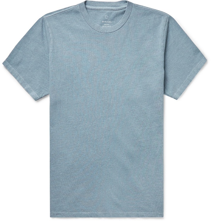Photo: Save Khaki United - Cotton-Jersey T-Shirt - Blue