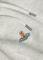 Vivienne Westwood Ashton Logo Hooded Cotton Sweatshirt Grey