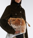 Loewe Flamenco Medium shearling pouch