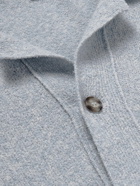 Altea - Slim-Fit Camp-Collar Cotton-Blend Bouclé Shirt - Blue
