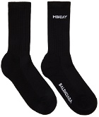Balenciaga Seven-Pack Black Logo Socks