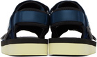 Suicoke Navy & Black Kisee-V Sandals