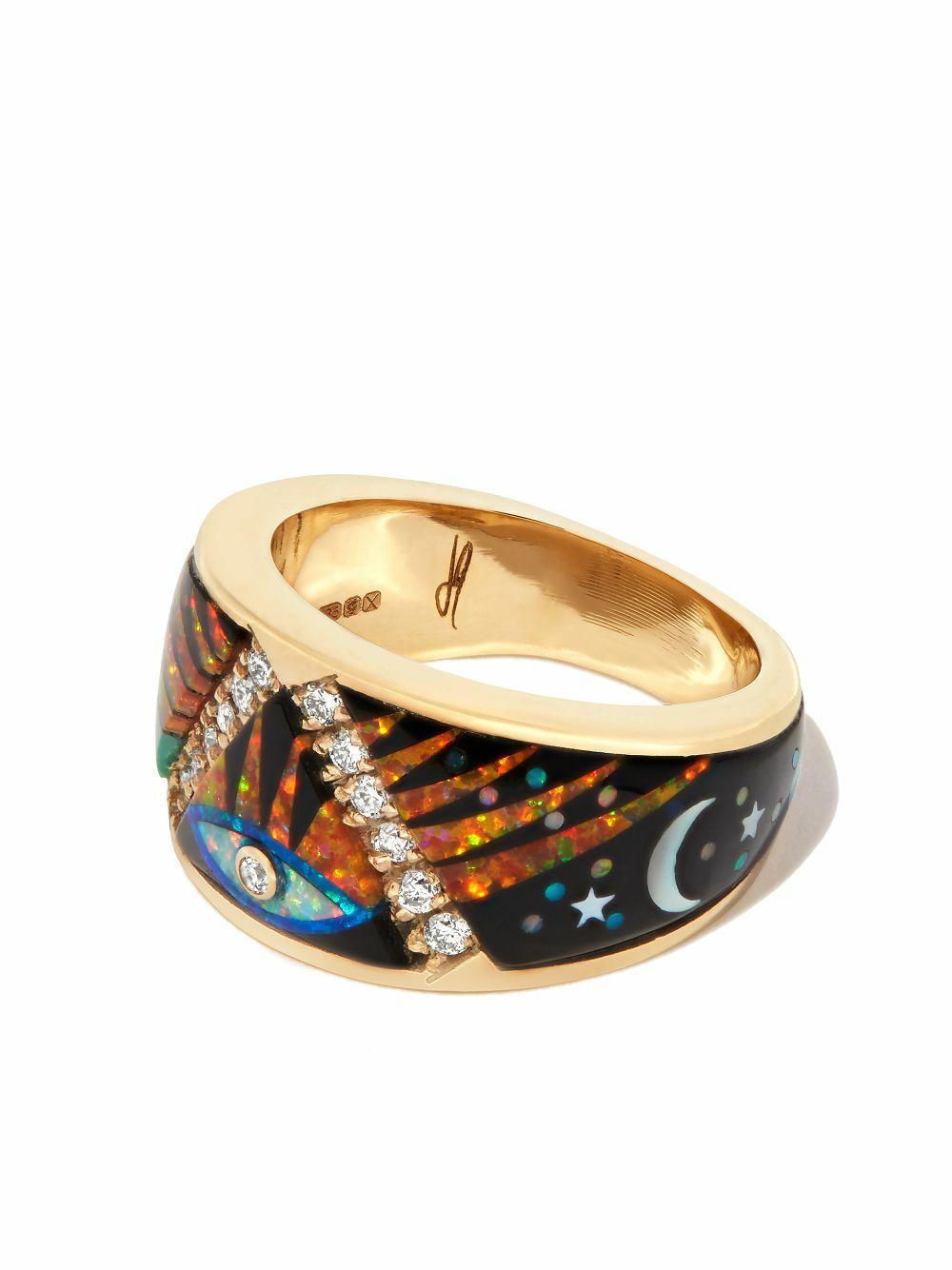 Jacquie Aiche 14K Yellow Gold Diamond Galaxy Ring
