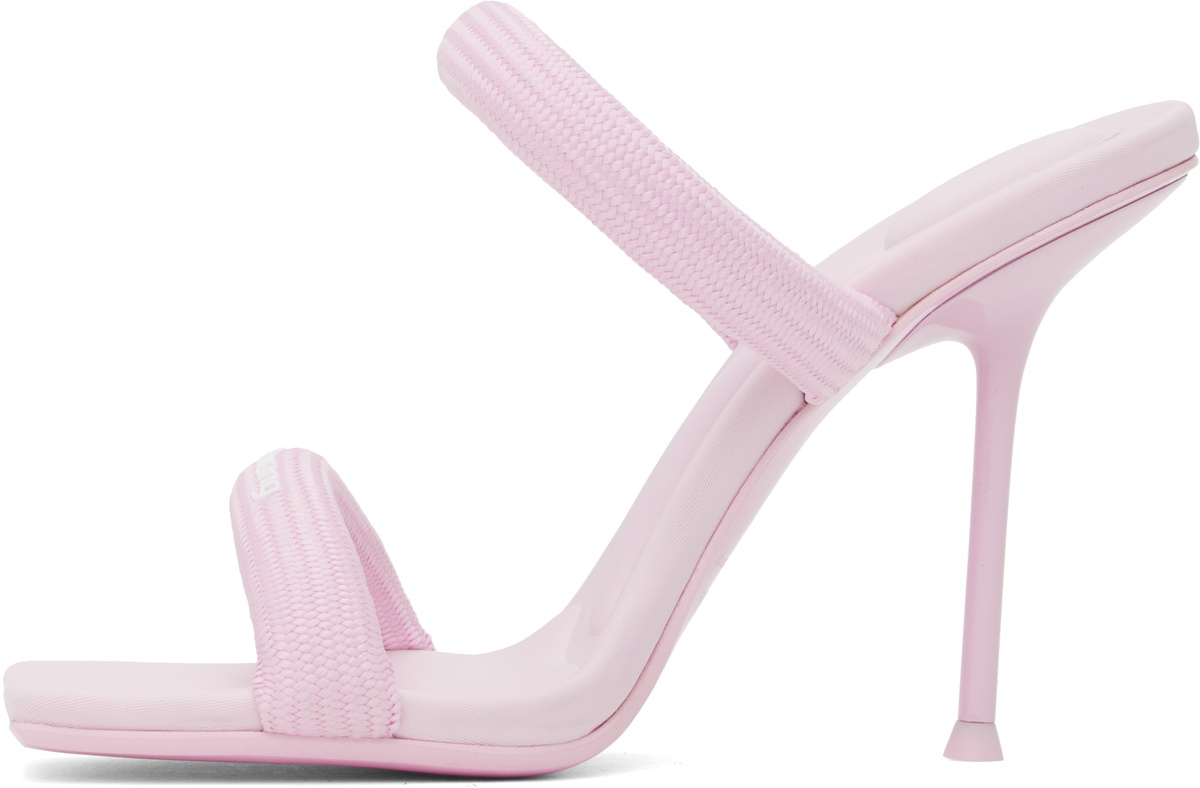 Alexander Wang Pink Julie 105mm Nylon Tubular Heeled Sandals