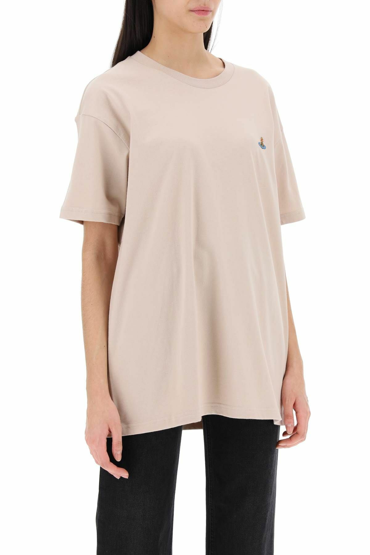 VIVIENNE WESTWOOD classic t-shirt with orb logo Beige