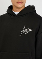 Amiri Hotel Crystal-embellished Hooded Cotton Sweatshirt Black
