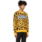 Versace Yellow Jacquard Pop Animalier Sweater