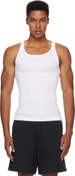 SKIMS Three-Pack White SKIMS Cotton Rib Tank Tops