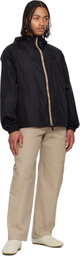 Burberry Black Checker-Tape Nylon Hooded Jacket