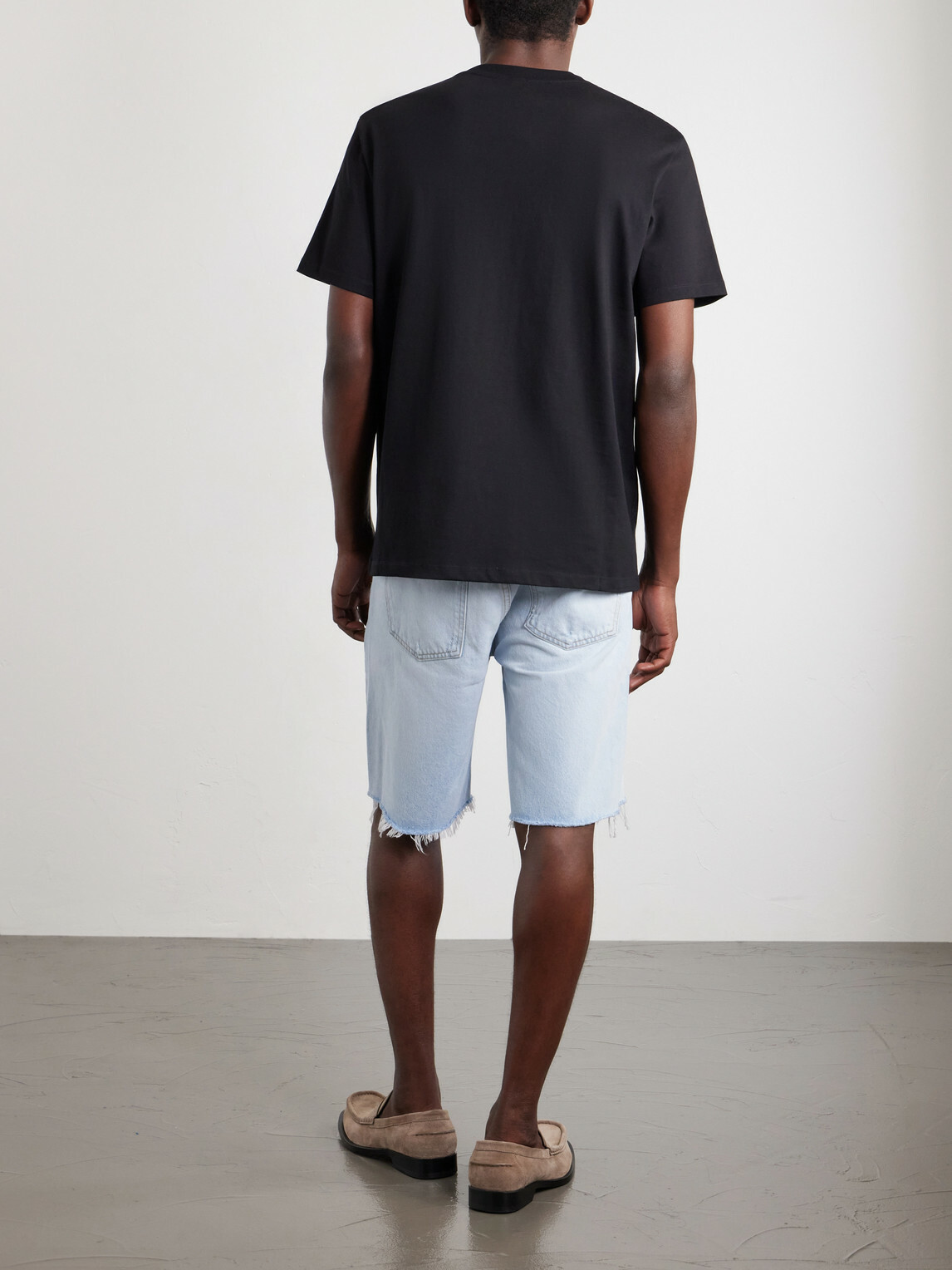 LOEWE - Anagram-Embroidered Cotton-Jersey T-Shirt - Black