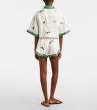 Alémais Wanda embroidered linen shorts