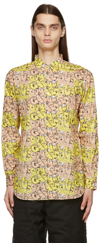 Photo: Comme des Garçons Shirt Multicolor KAWS Edition Printed Pattern Shirt