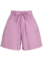 Tekla Unisex Poplin Pyjama Shorts Pink