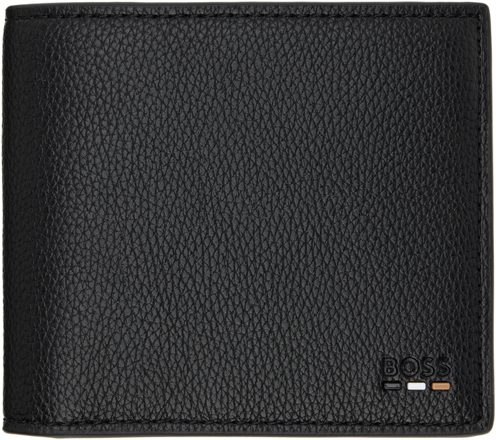 Photo: BOSS Black Grained Faux-Leather Wallet