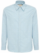 GUCCI - Gg Stripe Fil Coupé Cotton Shirt