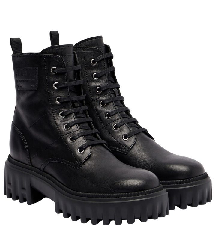 Photo: Hogan H700 leather combat boots