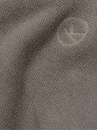 Kingsman - Logo-Embroidered Cotton and Cashmere-Blend Jersey Zip-Up Hoodie - Brown