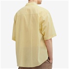 Auralee Men's Finx Long Sleeve Shirt in Light Yellow Chambray