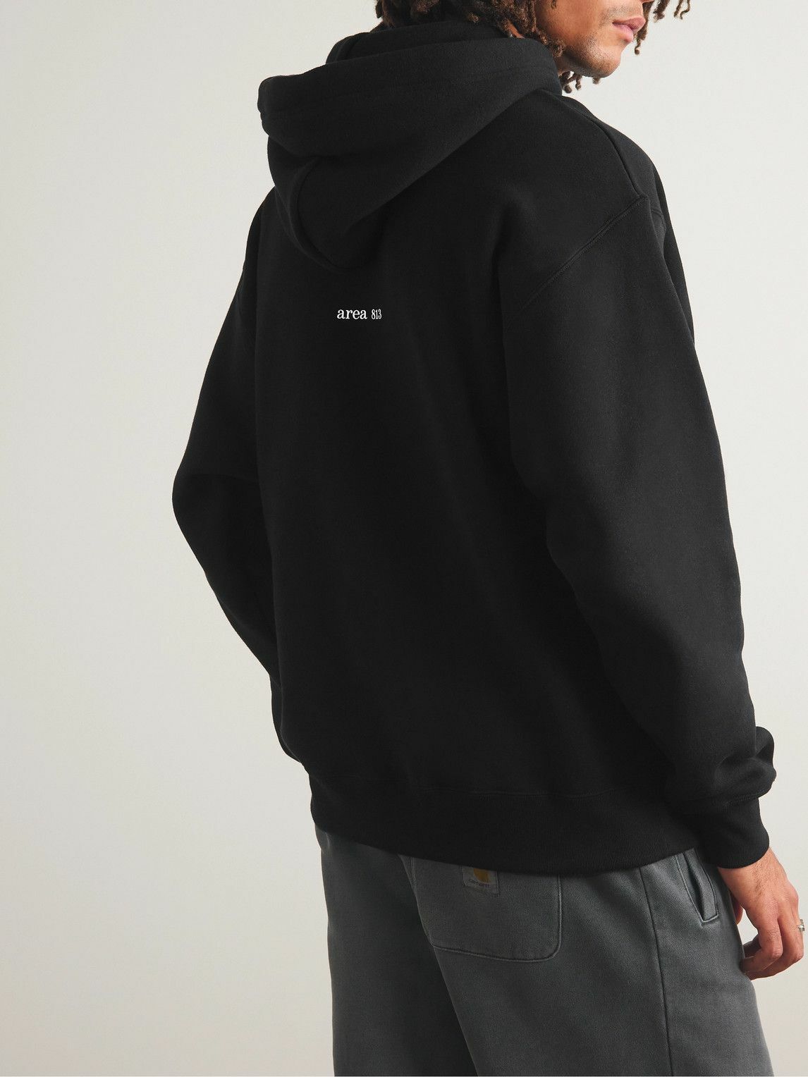 WTAPS - Logo-Embroidered Cotton-Jersey Hoodie - Black WTAPS