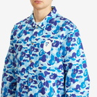 A Bathing Ape Men's Abc Camo Nyc Logo Coach Jacket in Blue