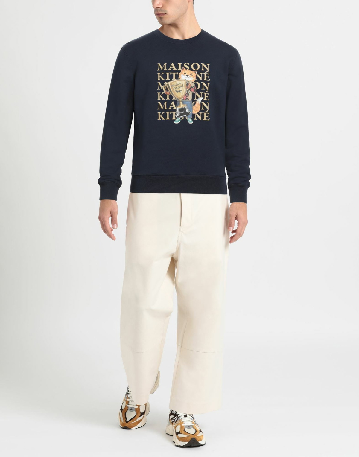 Maison Kitsuné Mens Sweatshirt Midnight in Blue