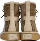 Kenzo Brown Kenzo Paris Yuki Pony Leather Boots